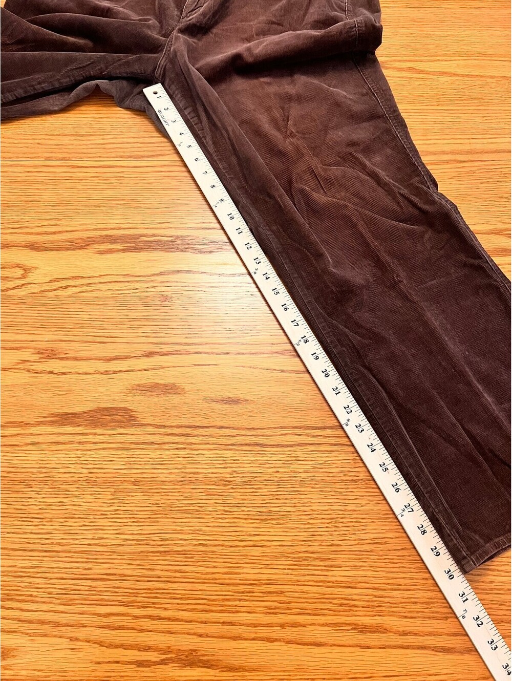 Venezia Brown Corduroy Pants Size 20 with Waist Cut Detail - Picture 6 of 9